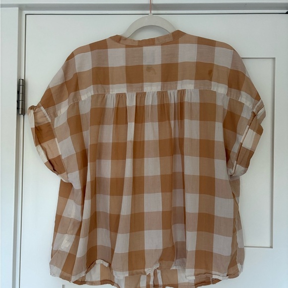 Gap Shirred Gingham Button-Front Shirt - Picture 4 of 7